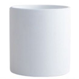Nordic Industrial Style Colorful Ceramic Flowerpot Succulent Planter Green Plants Cylindrical Shape Flower Pot With Hole Tray (Color: White, size: 9X9X9 With Plate)