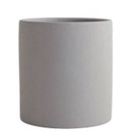 Nordic Industrial Style Colorful Ceramic Flowerpot Succulent Planter Green Plants Cylindrical Shape Flower Pot With Hole Tray (Color: Grey, size: 9X9X9)