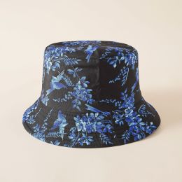Fisherman Hat Plant Leaf Hat Tide Double-Sided Wearing European And American Creative Pot Cap To Cover Face Breathable Cap Sun Visor (Color: Black)