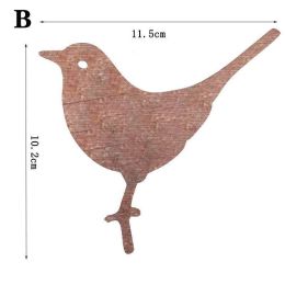 Garden Insert Card Bird Garden Decoration Plug-In Iron Sheet Family Simulation Gardening Decorations (size: B)