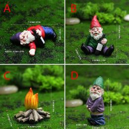 Mini Resin Moss Micro Landscape Decoration Outdoor Fairy Miniature Garden Dwarf Ornaments Handicraft (size: 4Pcs-Set)