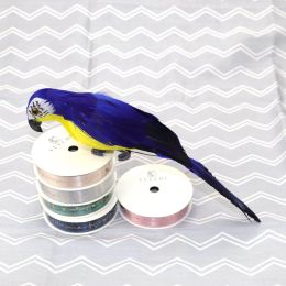 Handmade Simulation Imitation Parrot Birds Outdoor Garden Lawn Tree Decor Window Home Decoration (Color: Navy Blue, size: 25Cm)