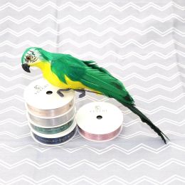 Handmade Simulation Imitation Parrot Birds Outdoor Garden Lawn Tree Decor Window Home Decoration (Color: Green, size: 35Cm)