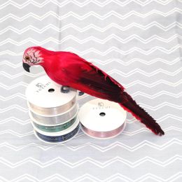 Handmade Simulation Imitation Parrot Birds Outdoor Garden Lawn Tree Decor Window Home Decoration (Color: Red, size: 25Cm)
