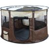 Portable Pet Soft Playpen, Pop Up Tent Indoor & Outdoor Use Durable Paw Kennel Cage, Waterproof Bottom Removable Top Puppy Pen