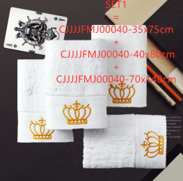 Cotton Gift Towel Custom Embroidery Boutique Hotel Hotel Sauna Large Bath Towel (size: Set1)
