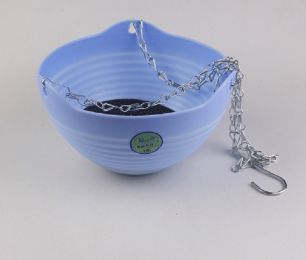 Self-Watering Pot With Drainer Indoor Outdoor Hanging Planter (Color: Blue)