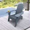 Outdoor Or Indoor Wood Adirondack Chair With An Hole To Hold Umbrella On The Arm