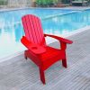 Outdoor Or Indoor Wood Adirondack Chair With An Hole To Hold Umbrella On The Arm