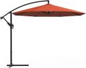 12 Ft Outdoor Patio Umbrella Pool Beach Umbrella For Garden Backyard, Champagne