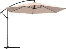 12 Ft Outdoor Patio Umbrella Pool Beach Umbrella For Garden Backyard, Champagne