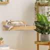 Wall-Mounted Cat Hammock, Cat Shelf And Perch For Wall, Cat Wall-Mounted Bed Furniture For Sleeping, Playing, Lounging, Natural Xh