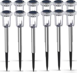 Solar Pathway Lights, Solar Garden Lights Outdoor White, Waterproof Led Path Lights For Yard, Patio, Landscape, Walkway (Quantity: 12Pcs)
