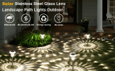 Solar Pathway Lights, Solar Garden Lights Outdoor White, Waterproof Led Path Lights For Yard, Patio, Landscape, Walkway