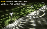 Solar Pathway Lights, Solar Garden Lights Outdoor White, Waterproof Led Path Lights For Yard, Patio, Landscape, Walkway