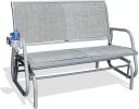2 Person Swing Glider Chair Patio Swing Bench Rocking Seat For Outdoor Patio,Backyard,Deck Swimming Pool
