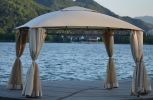 Quality Double Tiered Grill Canopy, Outdoor Bbq Gazebo Tent With Uv Protection, Beige