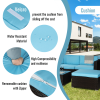 Outdoor Garden Patio Furniture 5-Piece Brown Pe Rattan Wicker Sectional Cushioned Sofa Sets