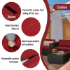 Outdoor Garden Patio Furniture 5-Piece Brown Pe Rattan Wicker Sectional Cushioned Sofa Sets
