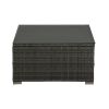 Outdoor Garden Patio Furniture 5-Piece Brown Pe Rattan Wicker Sectional Cushioned Sofa Sets