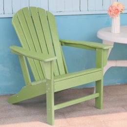 Patio Chairs Weather Resistant Outdoor Chairs For Lawn, Deck, Backyard, Garden, Fire Pit, Plastic Outdoor (Color: Green)
