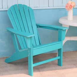 Patio Chairs Weather Resistant Outdoor Chairs For Lawn, Deck, Backyard, Garden, Fire Pit, Plastic Outdoor (Color: Blue)