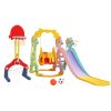 Children Slide Swing Set, 5-In-1 Combination Activity Center Freestanding Slides Playset For Kids Indoor Toddler Climbing Stairs Toy With Basketball H