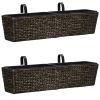 Garden Planters 2 Pcs Water Hyacinth Brown