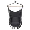 Tassel Hammock Chair Hanging Rope Swing Seat With 2 Cushions