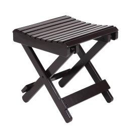 Folding Bamboo Step Stool For Shower, Leg Shaving And Foot Rest, Fully Assembled Wooden Spa Bath Chair For Adults Kids Disabled Women Elderly (Color: Brown)