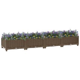 Raised Bed 63"X15.7"X9.1" Polypropylene (Color: Brown)