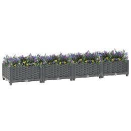 Raised Bed 63"X15.7"X9.1" Polypropylene (Color: Grey)
