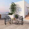 3 Pieces Patio Set Outdoor Patio Furniture Sets Modern Rocking Chair Furniture Sets Clearance Cushioned Chairs Conversation Sets With Coffee Table For