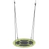 (Do Not Sell On Ebay) 40" Kids Outdoor Round Net Hanging Rope Nest Tree Swing Children Patio Toys Rt