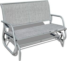 2 Person Swing Glider Chair Patio Swing Bench Garden Rocking Seat For Outdoor Patio,Backyard,Deck Swimming Pool (Color: Grey)
