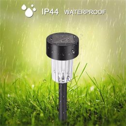12 Pcs Led Stainless Steel Outdoor Garden Solar Lights For Pathway Walkway Patio Yard Lawn Cool White Xh (Color: Warm White)