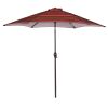 Outdoor Patio 8.6-Feet Market Table Umbrella With Push Button Tilt And Crank[Umbrella Base Is Not Included]