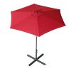 Outdoor Patio Umbrella Table Market Umbrella With Push Button Tilt And 360 Degree Rotation Crank For Garden, Deck, Backyard, Pool Xh