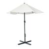Outdoor Patio Umbrella Table Market Umbrella With Push Button Tilt And 360 Degree Rotation Crank For Garden, Deck, Backyard, Pool Xh