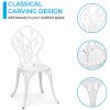 3-Piece Bistro Table Set, Cast Aluminum Outdoor Bistro Furniture Set, Patio Bistro Sets With Small Round Table And 2 Chairs For Porch, Lawn, Garden, B