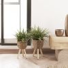 Wicker Planter Basket W Removable Legs For Indoor And Outdoor - All Weather Woven Flower Pots Cover , Planter Pot Container - Plant Stand