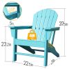 Patio Chairs Weather Resistant Outdoor Chairs For Lawn, Deck, Backyard, Garden, Fire Pit, Plastic Outdoor