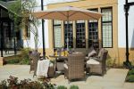 Direct Wicker Outdoor Patio Furniture 7Pcs Cast Aluminum Dining Table And Chair