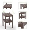 Double Outdoor Side Table, Rectangular Patio Side Table 14.2' X 18.5' X 22.6' In Hdpe, Weather Resistant And Waterproof For Camping, Picnic, Cookouts,