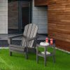 Double Outdoor Side Table, Rectangular Patio Side Table 14.2' X 18.5' X 22.6' In Hdpe, Weather Resistant And Waterproof For Camping, Picnic, Cookouts,