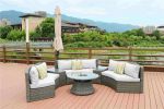 Direct Wicker Outdoor And Garden Patio Sofa Set 6Pcs Reconfigurable Stylish And Modern Style With Seat Cushion And Coffee Table