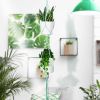 Macrame Plant Hanger With Hooks Different Tiers Handmade Cotton Rope Hanging Planters Set Flower Pots Holder Hanger Stand Indoor Outdoor Boho Home Dec