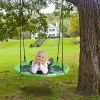 (Do Not Sell On Ebay) 40" Kids Outdoor Round Net Hanging Rope Nest Tree Swing Children Patio Toys Rt