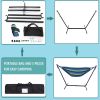112" Large Size Double Classic Hammock With Stand For 2 Person- Indoor Or Outdoor Use-With Carrying Pouch-Powder-Coated Steel Frame - Durable 450 Poun