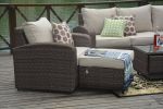 Direct Wicker Aluminum 5-Piece Outdoor Pe Rattan Wicker Sofa Rattan Patio Garden Furniture ,Gray